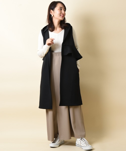 INTERPLANET（インタープラネット）の「【ＷＥＢ限定】レザー配色ジャンパースカート（ジャンパースカート・レディース・ブラック/モカ・FREE）」の17枚目の写真