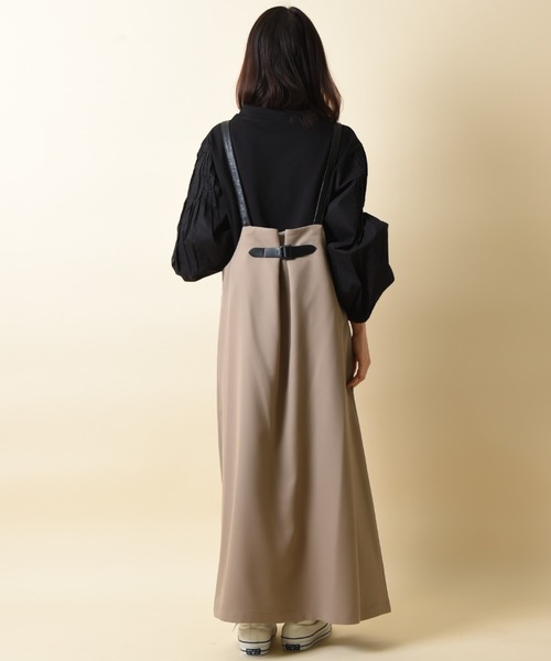 INTERPLANET（インタープラネット）の「【ＷＥＢ限定】レザー配色ジャンパースカート（ジャンパースカート・レディース・ブラック/モカ・FREE）」の20枚目の写真