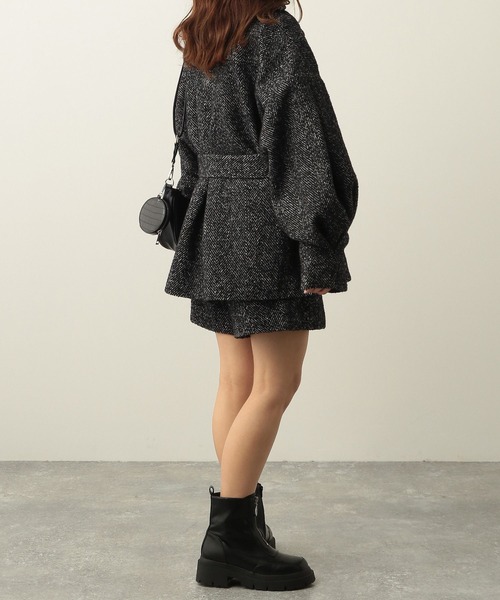 Heather（ヘザー）の「ツイードミドルジャケット  260101（その他アウター・レディース・ブラック系/ブラウン系・FREE）」の7枚目の写真