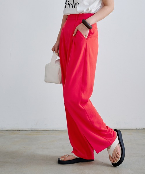 ウエストタックセミワイドパンツ