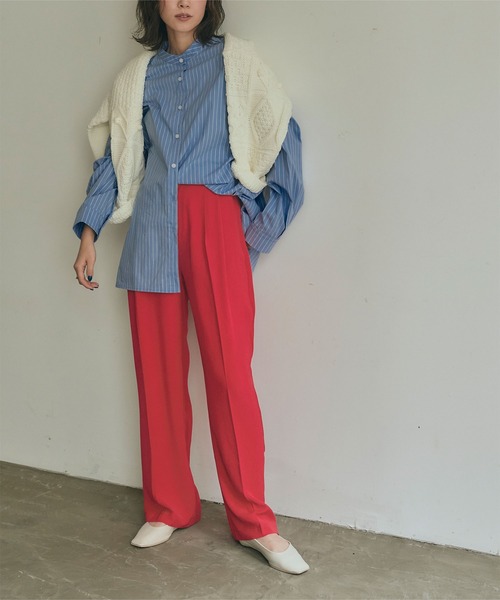 ウエストタックセミワイドパンツ