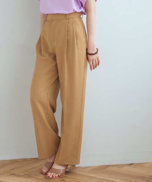 titivate（ティティベイト）の「ウエストタックセミワイドパンツ（その他パンツ・レディース・レッド/グリーン/ブラック/ネイビー/ライトブラウン/カーキ/オレンジ・S/M/L）」の15枚目の写真