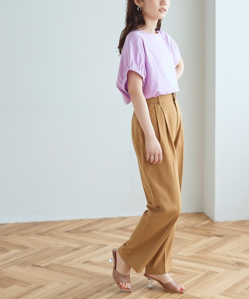 titivate（ティティベイト）の「ウエストタックセミワイドパンツ（その他パンツ・レディース・レッド/グリーン/ブラック/ネイビー/ライトブラウン/カーキ/オレンジ・S/M/L）」の16枚目の写真