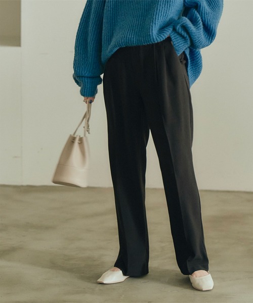 titivate（ティティベイト）の「ウエストタックセミワイドパンツ（その他パンツ・レディース・レッド/グリーン/ブラック/ネイビー/ライトブラウン/カーキ/オレンジ・S/M/L）」の13枚目の写真