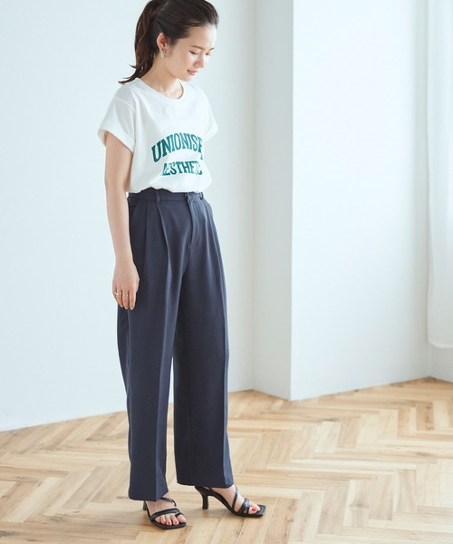 titivate（ティティベイト）の「ウエストタックセミワイドパンツ（その他パンツ・レディース・レッド/グリーン/ブラック/ネイビー/ライトブラウン/カーキ/オレンジ・S/M/L）」の17枚目の写真