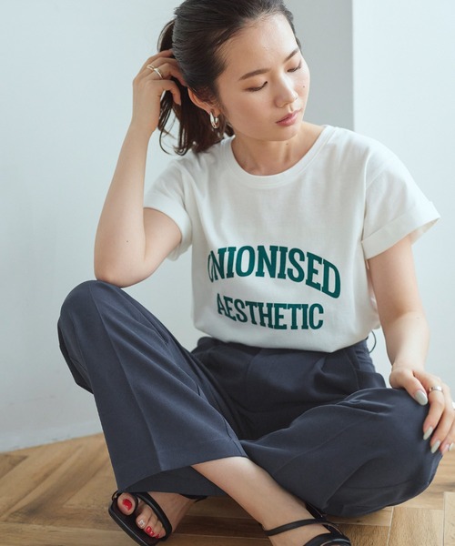 titivate（ティティベイト）の「ウエストタックセミワイドパンツ（その他パンツ・レディース・レッド/グリーン/ブラック/ネイビー/ライトブラウン/カーキ/オレンジ・S/M/L）」の19枚目の写真