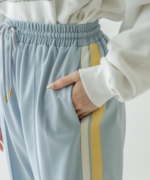 mystic（ミスティック）の「ジャジーラインパンツ（スウェットパンツ・レディース・ベージュ/ブルー・FREE）」の21枚目の写真