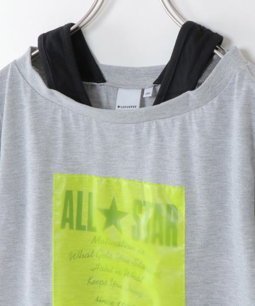 CONVERSE ALL STAR(コンバースオールスター)の「【WEB限定】【キッズ】CONVERSE コンバース 肩レイヤーT(130~160cm)(Tシャツ/カットソー・キッズ・ホワイト/スモークグレー・130/140/150/160)」の9枚目の写真