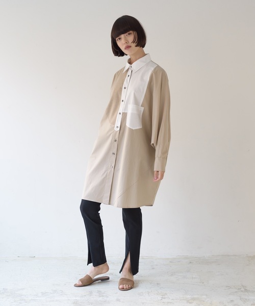 La SRIC（ラスリック）の「La SRIC / ドッキングドルマンシャツ（シャツ/ブラウス・レディース・グレー系その他/ベージュ系その他・38）」の6枚目の写真