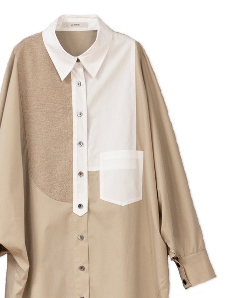 La SRIC（ラスリック）の「La SRIC / ドッキングドルマンシャツ（シャツ/ブラウス・レディース・グレー系その他/ベージュ系その他・38）」の21枚目の写真