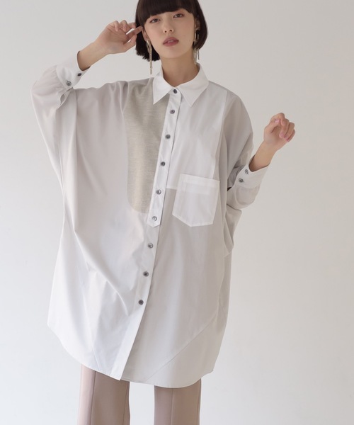 La SRIC（ラスリック）の「La SRIC / ドッキングドルマンシャツ（シャツ/ブラウス・レディース・グレー系その他/ベージュ系その他・38）」の15枚目の写真