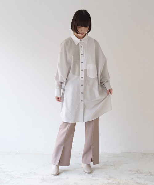 La SRIC（ラスリック）の「La SRIC / ドッキングドルマンシャツ（シャツ/ブラウス・レディース・グレー系その他/ベージュ系その他・38）」の17枚目の写真