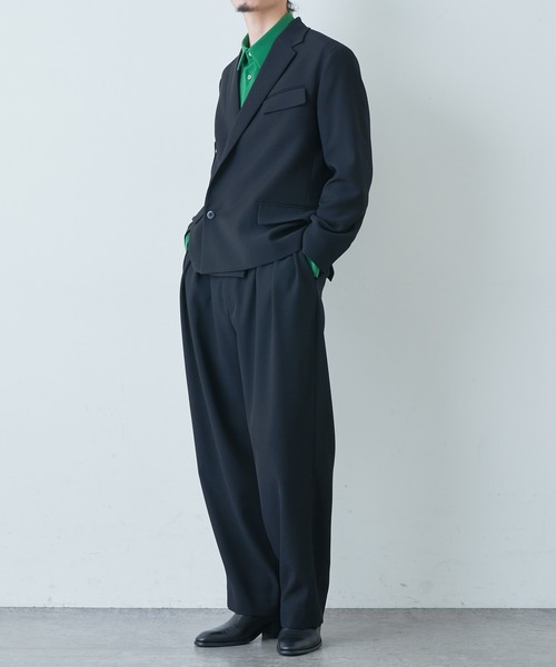 CULLNI(クルニ)の「【CULLNI Exclusive/クルニ エクスクルーシブ】 ショートジャケット(テーラードジャケット・メンズ・ブラック/ブルー・1/2)」の5枚目の写真