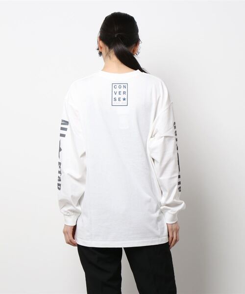 CONVERSE（コンバース）の「【CONVERSE】袖ロゴロンＴ（Tシャツ/カットソー・レディース・ブラック/レッド/ホワイト・L/M）」の4枚目の写真