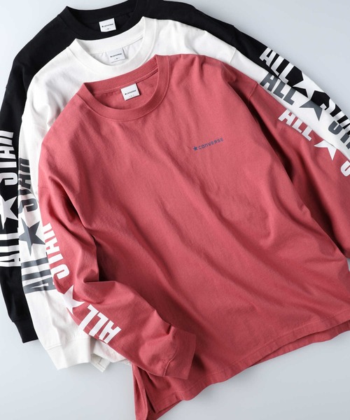 CONVERSE（コンバース）の「【CONVERSE】袖ロゴロンＴ（Tシャツ/カットソー・レディース・ブラック/レッド/ホワイト・L/M）」の17枚目の写真