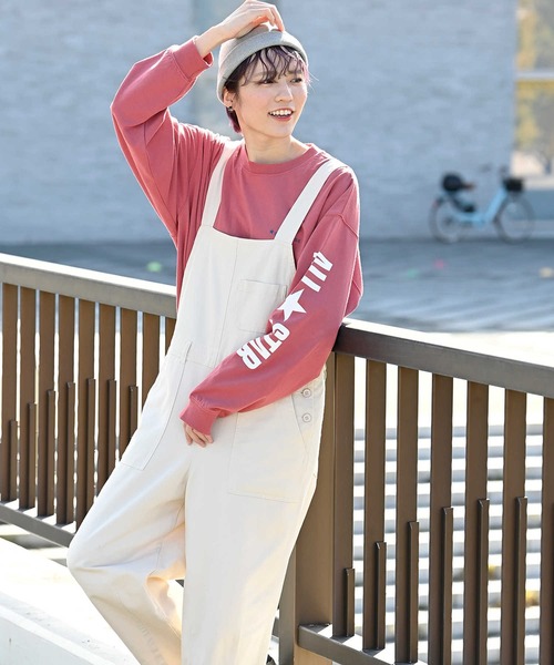 CONVERSE（コンバース）の「【CONVERSE】袖ロゴロンＴ（Tシャツ/カットソー・レディース・ブラック/レッド/ホワイト・L/M）」の21枚目の写真