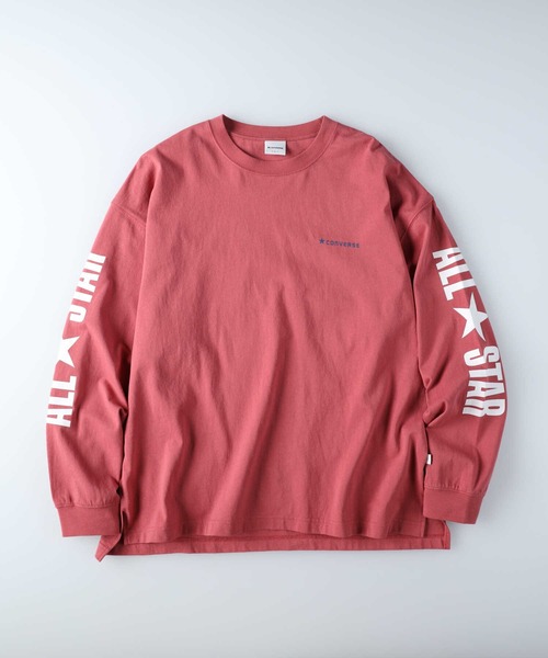 CONVERSE（コンバース）の「【CONVERSE】袖ロゴロンＴ（Tシャツ/カットソー・レディース・ブラック/レッド/ホワイト・L/M）」の14枚目の写真