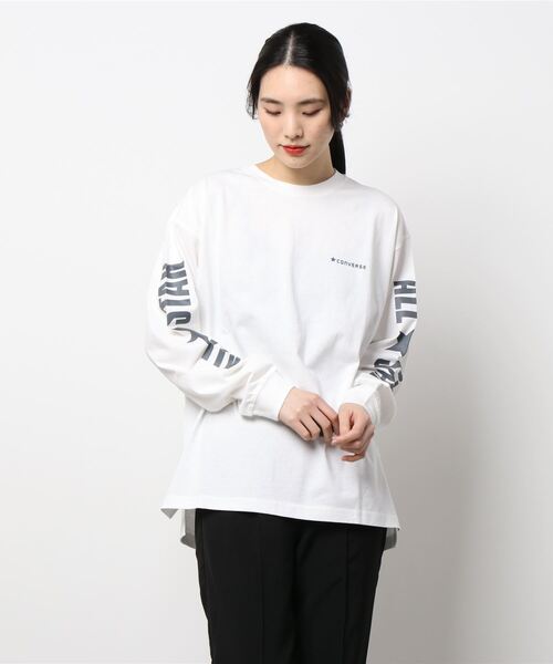 CONVERSE（コンバース）の「【CONVERSE】袖ロゴロンＴ（Tシャツ/カットソー・レディース・ブラック/レッド/ホワイト・L/M）」の20枚目の写真