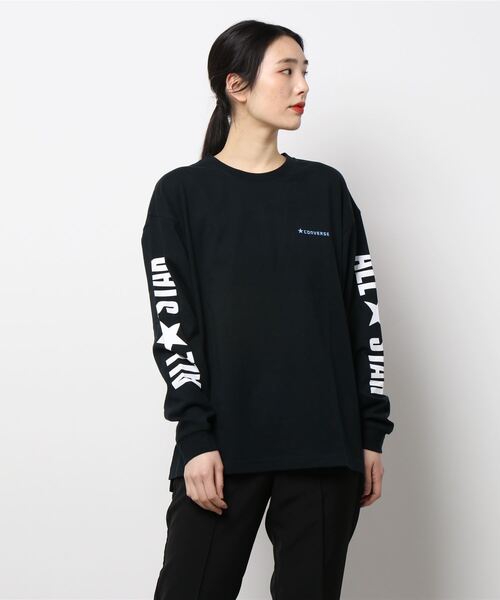 CONVERSE（コンバース）の「【CONVERSE】袖ロゴロンＴ（Tシャツ/カットソー・レディース・ブラック/レッド/ホワイト・L/M）」の19枚目の写真