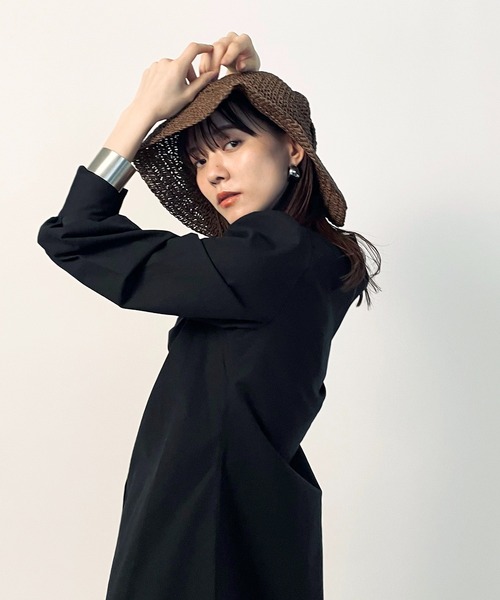 MAISON BREEZE（メゾンブリーズ）の「【MAISON BREEZE】アクセントペーパーハット SCCH66（ハット・レディース・ブラック/ダークブラウン/ベージュ/ネイビー/ブラウン/ピンク/オレンジ・FREE）」の16枚目の写真