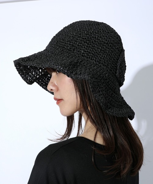 MAISON BREEZE（メゾンブリーズ）の「【MAISON BREEZE】アクセントペーパーハット SCCH66（ハット・レディース・ブラック/ダークブラウン/ベージュ/ネイビー/ブラウン/ピンク/オレンジ・FREE）」の10枚目の写真