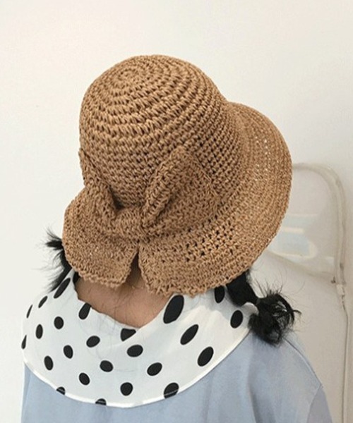 MAISON BREEZE（メゾンブリーズ）の「【MAISON BREEZE】アクセントペーパーハット SCCH66（ハット・レディース・ブラック/ダークブラウン/ベージュ/ネイビー/ブラウン/ピンク/オレンジ・FREE）」の21枚目の写真