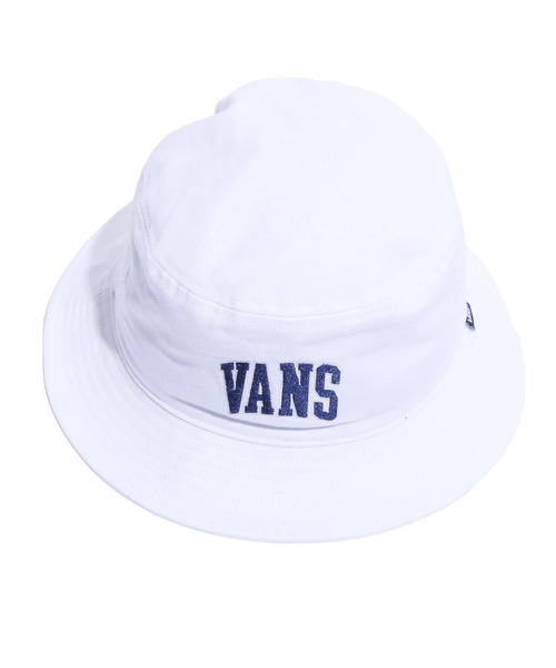 VANS（バンズ）の「VANS/ヴァンズ M VANS Logo HAT バケットハット バケハ カレッジロゴ（ハット・メンズ・ホワイト/ネイビー・FREE）」の10枚目の写真