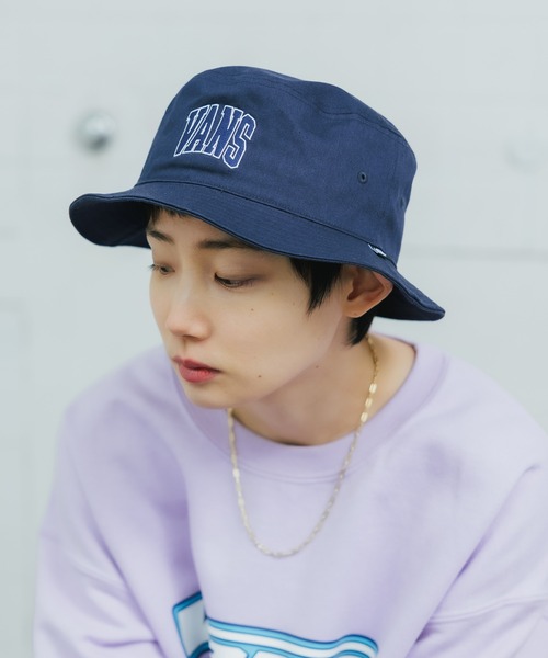 VANS（バンズ）の「VANS/ヴァンズ M VANS Logo HAT バケットハット バケハ カレッジロゴ（ハット・メンズ・ホワイト/ネイビー・FREE）」の22枚目の写真