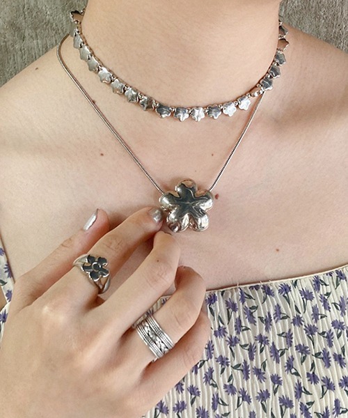 Casselini（キャセリーニ）の「Casselini(キャセリーニ)フラワーネックレス（ネックレス・レディース・シルバー/ゴールド・FREE）」の9枚目の写真