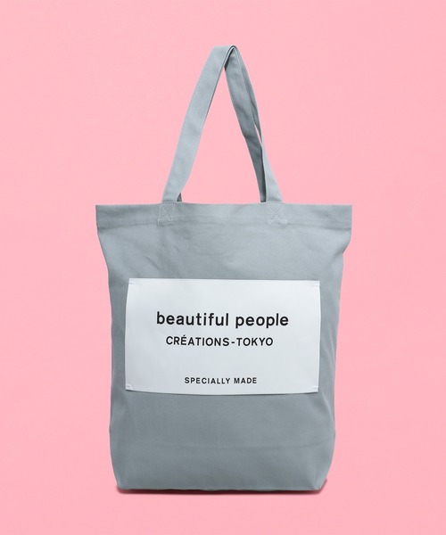 beautiful people(ビューティフルピープル)の「beautiful people big name tote 7225611914(トートバッグ・レディース・グリーン/ホワイト/ブラック/ベージュ/グレー/カーキ・FREE)」の5枚目の写真