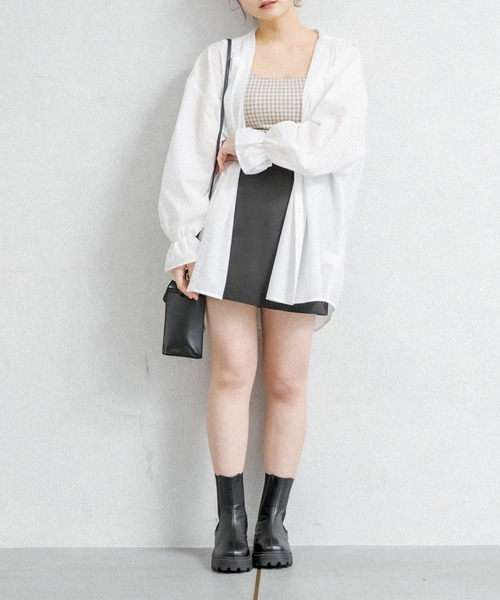 OLIVE des OLIVE（オリーブデオリーブ）の「カップ付インナーキャミ（キャミソール・レディース・ブラック/ベージュ/オフホワイト・FREE）」の14枚目の写真