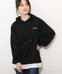 Cutie Blonde | ◆【S-L】裾レイヤード風フーディ(パーカー)