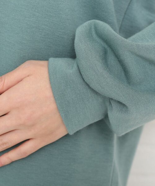 Cutie Blonde（キューティーブロンド）の「◆【S-L】裾レイヤード風フーディ（パーカー・レディース・グレー/ブラック/グリーン・01/02/03）」の10枚目の写真