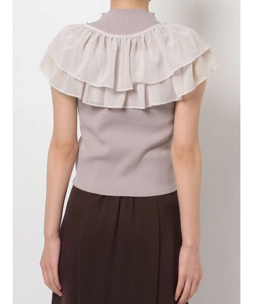 MERCURYDUO(マーキュリーデュオ)の「2WAY異素材ボリュームラッフルニット(ニット/セーター・レディース・オフホワイト/ブラック/ベビーピンク・FREE)」の17枚目の写真