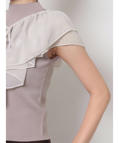 MERCURYDUO(マーキュリーデュオ)の「2WAY異素材ボリュームラッフルニット(ニット/セーター・レディース・オフホワイト/ブラック/ベビーピンク・FREE)」の19枚目の写真