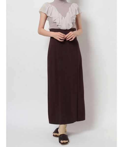 MERCURYDUO(マーキュリーデュオ)の「2WAY異素材ボリュームラッフルニット(ニット/セーター・レディース・オフホワイト/ブラック/ベビーピンク・FREE)」の22枚目の写真