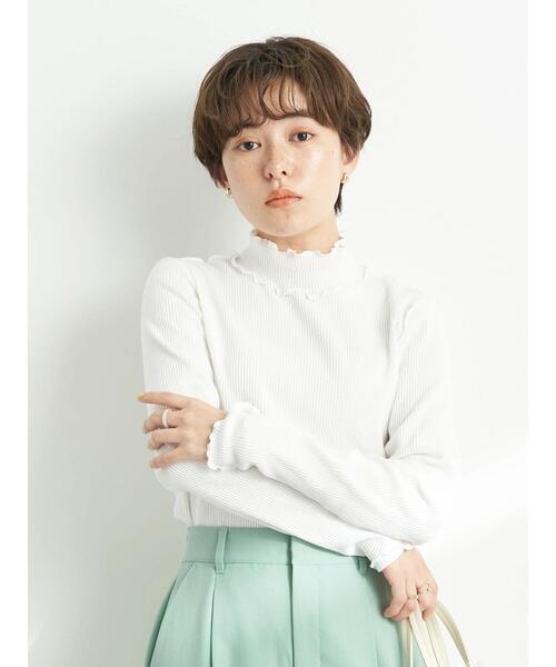 earth music&ecology（アースミュージックアンドエコロジー）の「リブメローハイネックプルオーバー*（その他トップス・レディース・ブラック/ライトカーキ/オフホワイト/グレイッシュベージュ・S/M）」の7枚目の写真