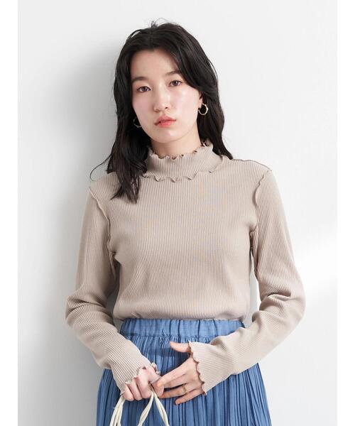 earth music&ecology（アースミュージックアンドエコロジー）の「リブメローハイネックプルオーバー*（その他トップス・レディース・ブラック/ライトカーキ/オフホワイト/グレイッシュベージュ・S/M）」の18枚目の写真