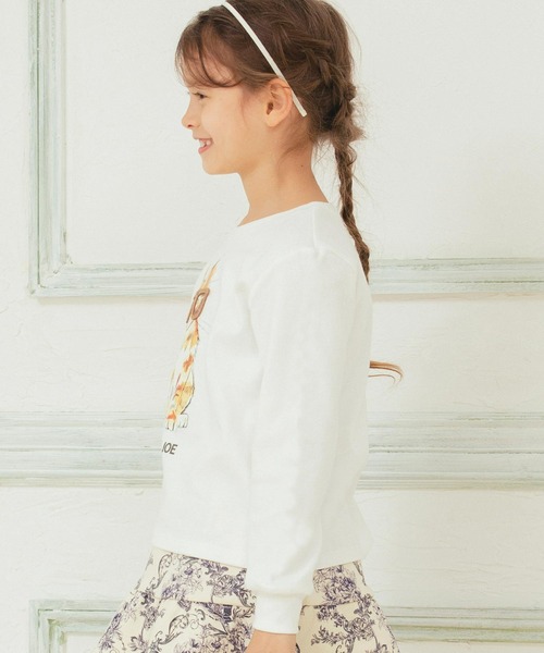 PAUL&JOE（ポールアンドジョー）の「PAUL & JOE(ポール & ジョー) Kids & Junior メガネネコロンＴ（Tシャツ/カットソー・キッズ・ホワイト/ネイビー/ライトピンク・110cm/150cm/140cm/130cm/120cm）」の9枚目の写真