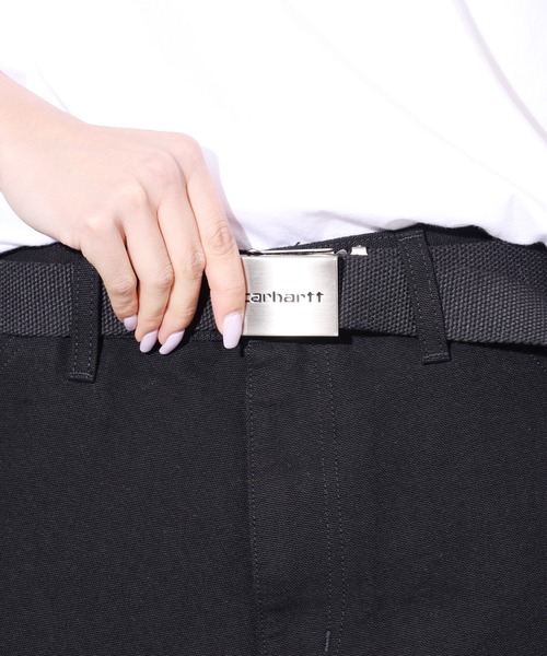 Carhartt WIP(カーハートダブリューアイピー)の「Carhartt WIP/カーハートダブリューアイピー Clip Belt Chrome ベルト バックル(ベルト・メンズ・ブラック・ONE SIZE)」の4枚目の写真