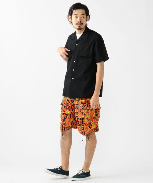BEAMS PLUS(ビームスプラス)の「BEAMS PLUS / バティックプリント 6ポケット ビーチショーツ(その他パンツ・メンズ・オレンジ/サックスブルー・L/S/M/XL)」の20枚目の写真