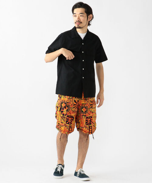 BEAMS PLUS(ビームスプラス)の「BEAMS PLUS / バティックプリント 6ポケット ビーチショーツ(その他パンツ・メンズ・オレンジ/サックスブルー・L/S/M/XL)」の17枚目の写真