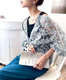 classicalelf | 煌めくエンブロイダリー。2way花柄刺繍シアー素材トップス(シャツ/ブラウス)