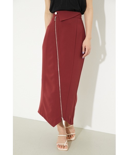 rienda(リエンダ)の「ターンベルトジップスカート(スカート・レディース・ブラック/グリーン/バーガンディー/ライトベージュ・SMALL/MEDIUM)」の4枚目の写真