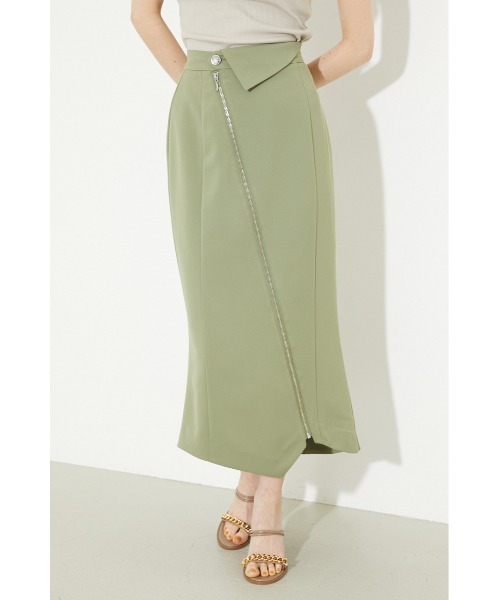 rienda(リエンダ)の「ターンベルトジップスカート(スカート・レディース・ブラック/グリーン/バーガンディー/ライトベージュ・SMALL/MEDIUM)」の3枚目の写真