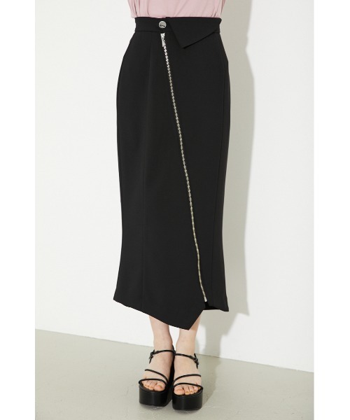 rienda(リエンダ)の「ターンベルトジップスカート(スカート・レディース・ブラック/グリーン/バーガンディー/ライトベージュ・SMALL/MEDIUM)」の5枚目の写真