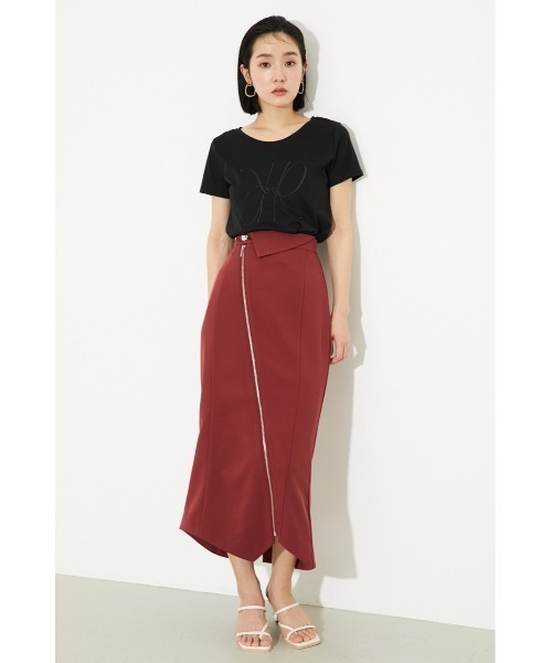 rienda(リエンダ)の「ターンベルトジップスカート(スカート・レディース・ブラック/グリーン/バーガンディー/ライトベージュ・SMALL/MEDIUM)」の15枚目の写真