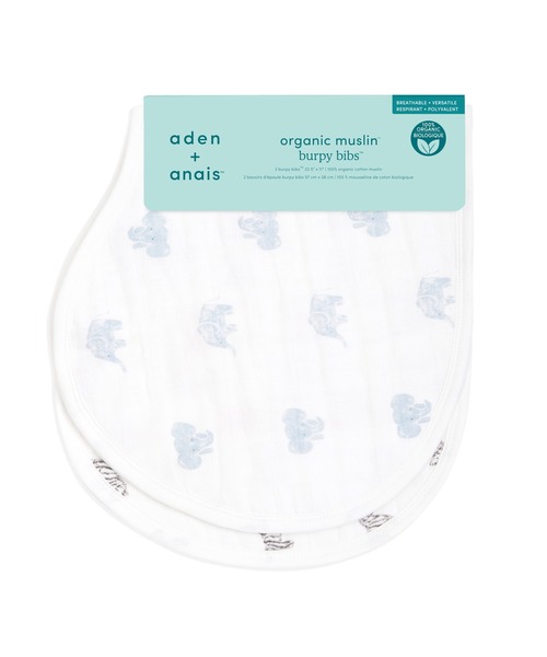 aden + anais （エイデンアンドアネイ）の「オーガニックバーピービブよだれかけ2枚入り アニマル・キングダム ABBO20004 animal kingdom（スタイ/よだれかけ・キッズ・アニマル・FREE）」の2枚目の写真