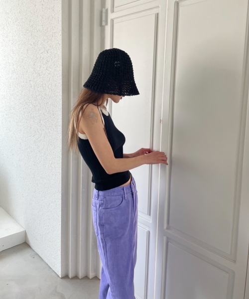 Didot.showroom（ディドット ショールーム）の「鍵編みペーパーバケットハット（ハット・レディース・ブラック/ベージュ/グレー・FREE）」の7枚目の写真