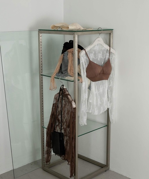 lawgy（ラウジー）の「see through lace tops（Tシャツ/カットソー・レディース・ホワイト/アイボリー/ベージュ/ブラウン/サックスブルー/ブラック・FREE）」の18枚目の写真